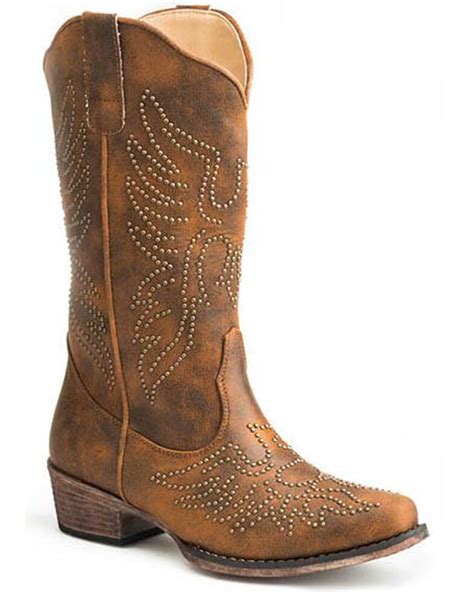 Roper Womens Vintage Brown Western Boots Snip Toe Boot Barn