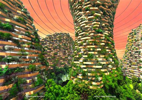 New Shanghai 2117 Vertical Forest Skyscraper Eco City On Mars By