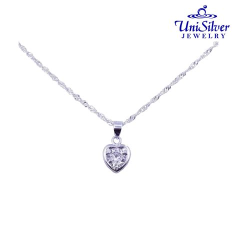 Unisilver 925 Sterling Silver Necklace For Womennps164 101018 Lazada Ph