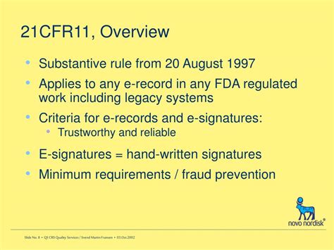 Ppt 21 Cfr Part 11 Electronic Records And Electronic Signatures