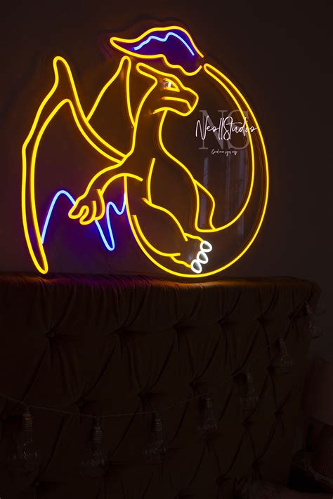 Pokemon Charizard Led Neon Sign Custom Neon Neon Light 💜 Custom Led