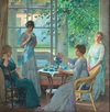 Portrait Of Ellen Axson Wilson And Her Three Daughters 1913 Painting by ...
