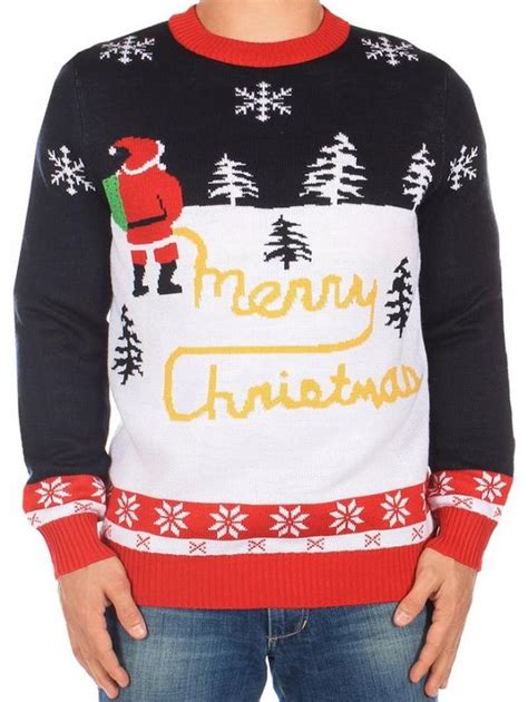 santa peeing ugly christmas sweater walyou