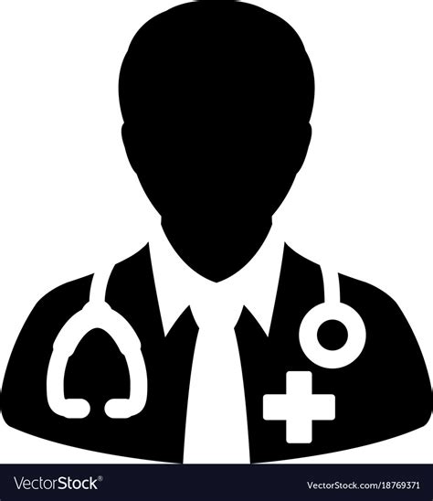 Doctor Icon Medical Consultation Male Physician Vector Image