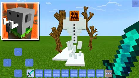 How To Spawn Mutant Snow Golem In Craftsman Building Craft Youtube