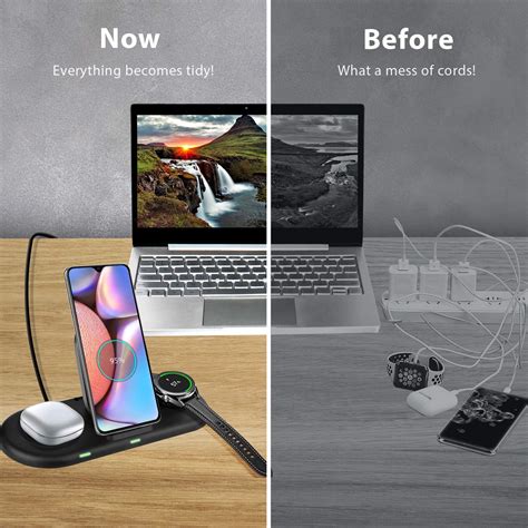 Buy Wireless Charging Station 3 In 1 Fast Wireless Charger For Samsung