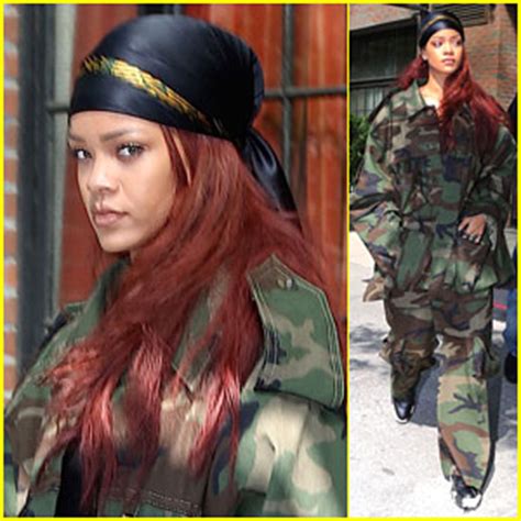 Rihanna Steps Out In Camo After Hanging Out With Beyonce Rihanna