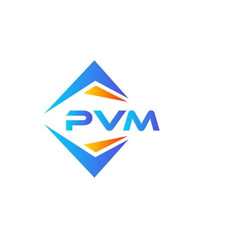 Pvm Abstract Technology Logo Design On White Background Pvm Creative