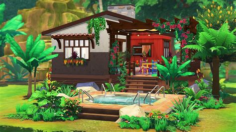 Tiny Tropical House 🍃 The Sims 4 Speed Build Youtube