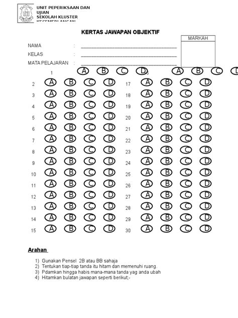 The app provides 6 answer sheet types facilitating tests borang omr 50 soalan pdf via kad blog.web.app himpunan kupasan mutu jawapan upsr 2018 via escuelainfantilheidiland soalan percubaan spm 2019. Borang Omr 15 Soalan