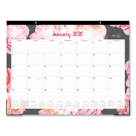 Blue Sky 2020 Monthly Desk Pad Calendar 22 X 17 Joselyn Walmart