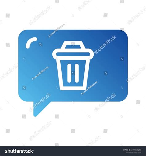 Vector Icons Delete Message Solid Gradient Stock Vector Royalty Free