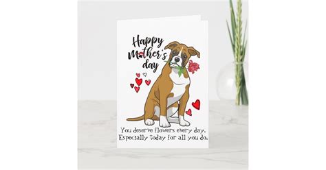 Happy Mothers Day From Your Boxer Dog Card Au
