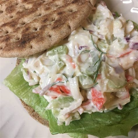 In my opinion, the hardest thing about this recipe is waiting to eat it. Homemade Imitation crab salad sandwich #recipes #food # ...