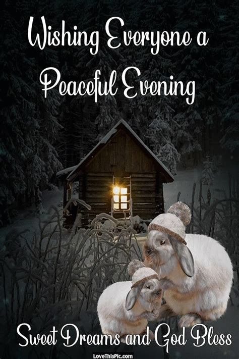 Wishing Everyone A Peaceful Evening God Bless All And Sweet Dreams