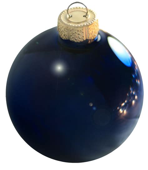 Christmas Decorations 2 Midnight Blue Ball Ornament Shiny Finish