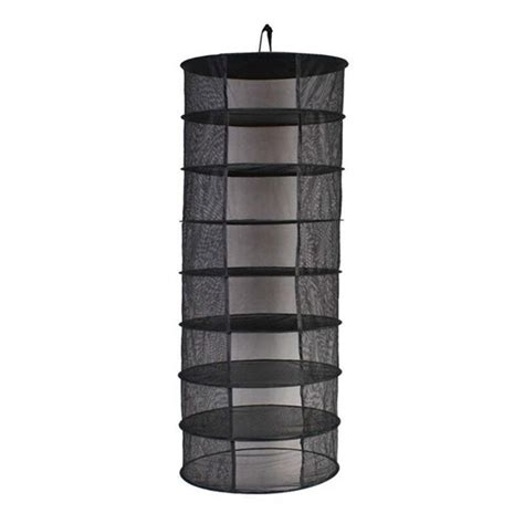8 Layers Hanging Basket With Zipper Folding Dry Rack Herb Drying Net