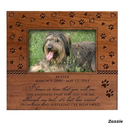 Caring Memorial Beloved Pet Wooden Memorial Frame Zazzle Pet