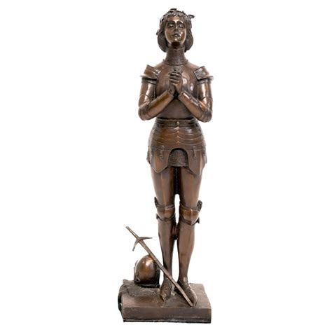 French Patinated Metal Joan Of Arc Figure By Mercie At 1stdibs