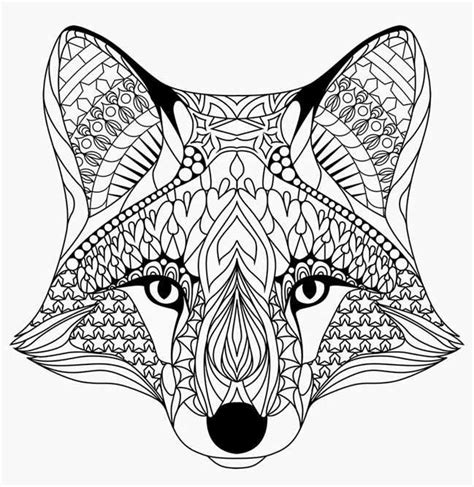Zen Fox Face Coloring Pages Free Coloring Sheets In 2020