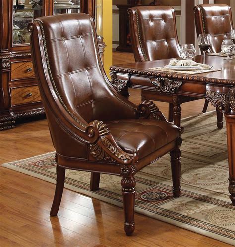 Choose from a variety of styles such as mission dining chairs, transitional style dining chairs, contemporary chairs, and many more. Formal Dining Arm Chair Crafted Solid Wood Rich Cherry ...