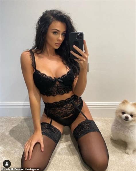 Love Islands Kady Mcdermott Shows Off Her Maldives Tan In Black And Mint Green Lingerie Sets