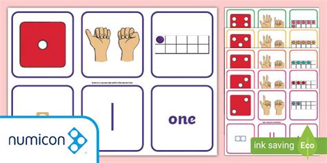 Representing Numbers To 10 Matching Cards Numicon Shapes