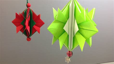 Easy Origami Christmas Ornament Decoration Youtube