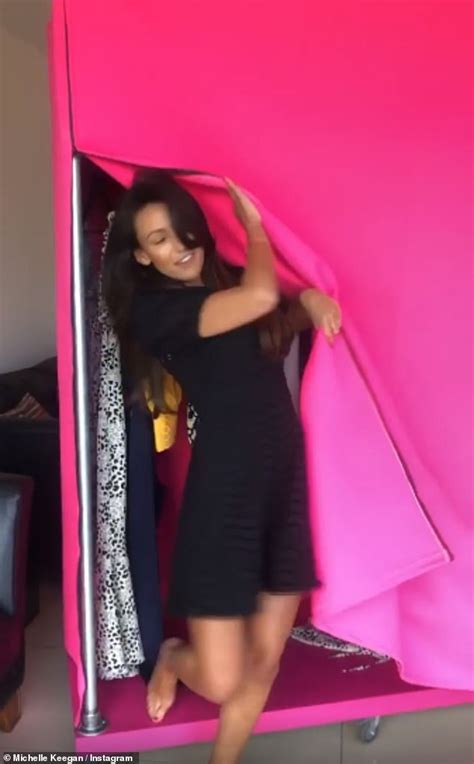 Michelle Keegan Tries On Her New Very Clothing Collection After Its Delivered In A Pink