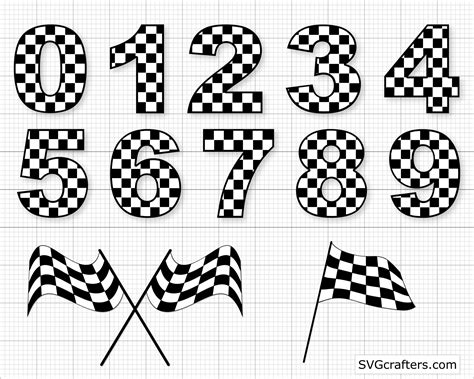 Checkered Numbers Svg Racing Numbers Svg Jersey Numbers Svg Cricut The Best Porn Website