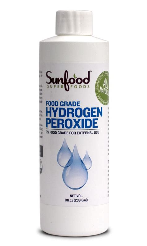 Hydrogen Peroxide 3 Solution 8oz Food Grade Food Grade Hydrogen Peroxide Hydrogen