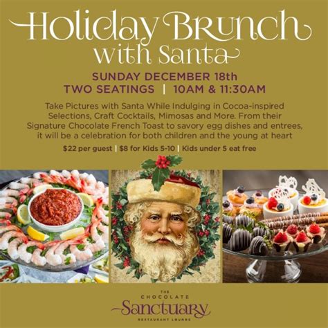 Holiday Brunch With Santa On Sunday December 18 Chicago Food Magazine