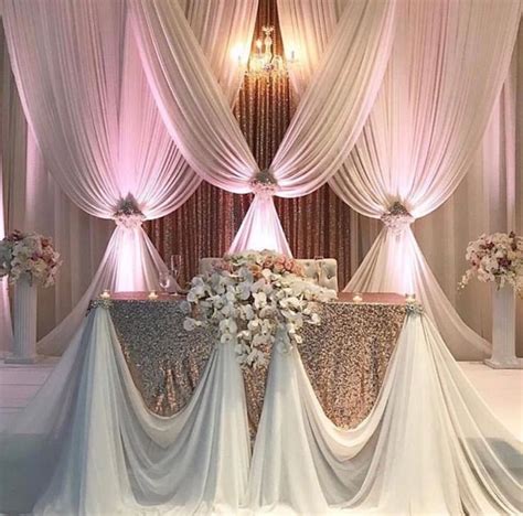 Over The Top Draping For Sweetheart Table Curtain Backdrop Wedding