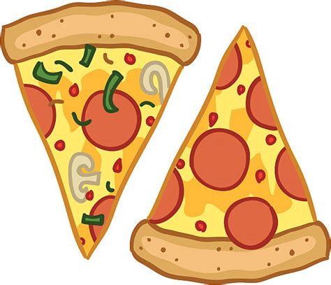 Pepperoni Pizza Slice Cartoon Vector Clipart Friendly