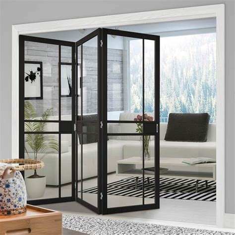 Shop with afterpay on eligible items. Three Folding Doors & Frame Kit - Greenwich 3+0 - Clear Glass - Black