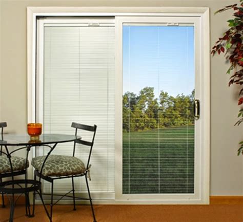 Single French Patio Door With Blinds