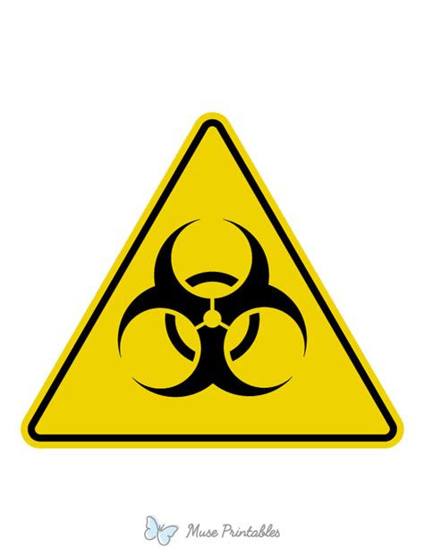 Printable Yellow Biohazard Sign
