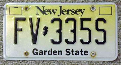 New Jersey State License Plate Mw 61 F Year 1949