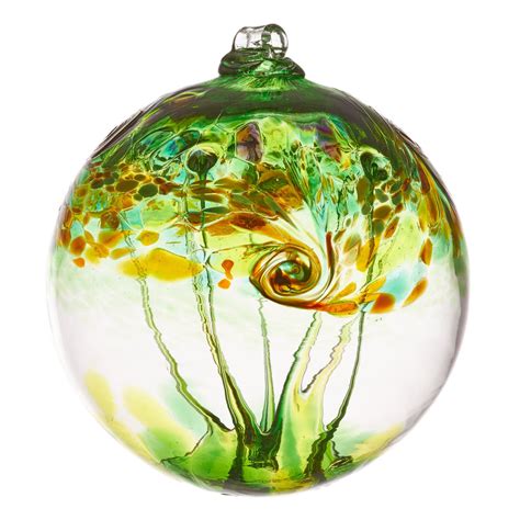 hand blown glass ornament globe elements collection earth orb ball by thedepot lakeviewohio
