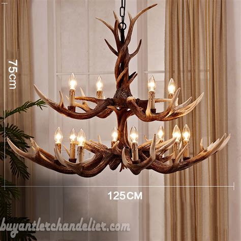 Spray paint the antlers and attach them to the wall to get a comfy storage piece. Deluxe 15 Cast Elk Antler Chandelier 2 Tiers Cascade ...