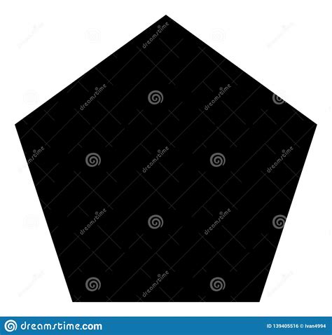 Vector Filled Pentagon Icon Stock Vector Illustration Of Shapes