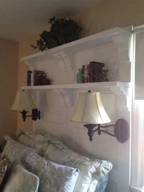 A lit headboard is awesome because you have control over the type of light. Add lighting, corbels and shelves... Headboard with book ...