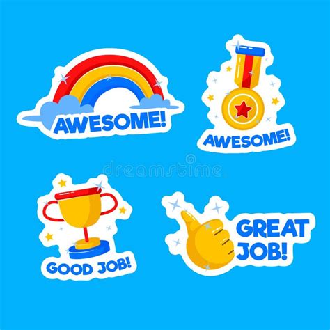 Good Job Stickers Stock Illustrations 196 Good Job Stickers Stock