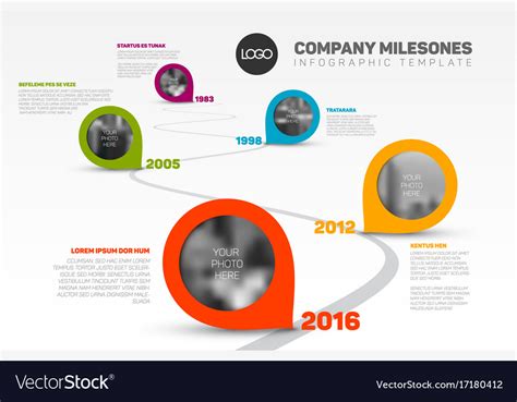 Infographic Timeline Template With Pointers Vector Image