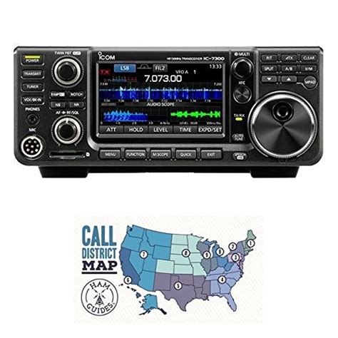 icom ic 7300 hf 50 mhz base transceiver with touch screen color tft lcd 100 watts and ham