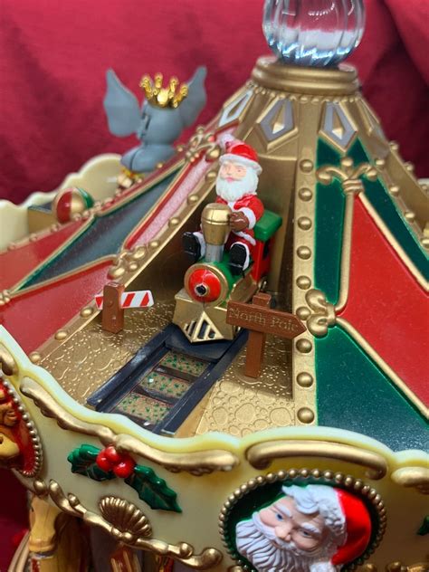 Rare Vintage Christmas Carousel Miniature Carousel Etsy
