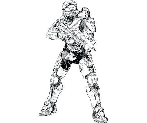 Halo Master Chief Coloring Pages