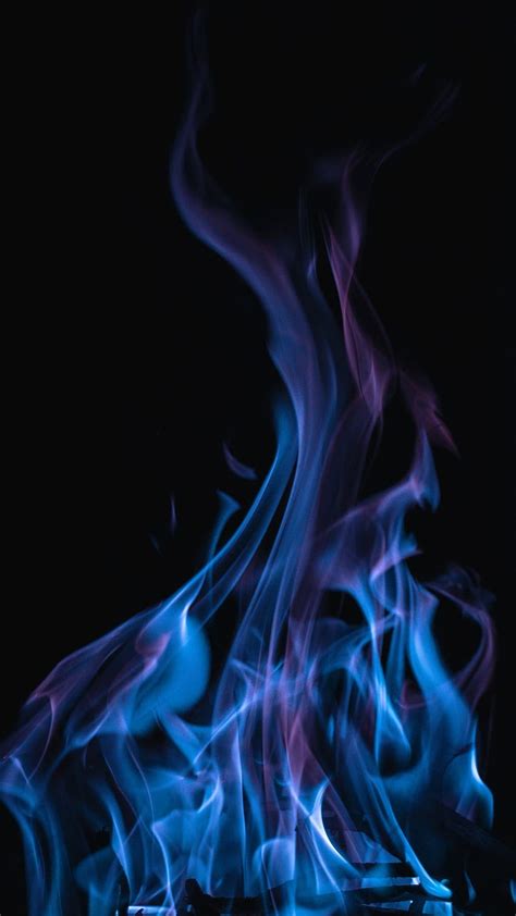 Blue Fire Hd Phone Wallpaper Pxfuel