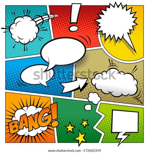 High Detail Vector Mockup Typical Comic Stock Vector Royalty Free