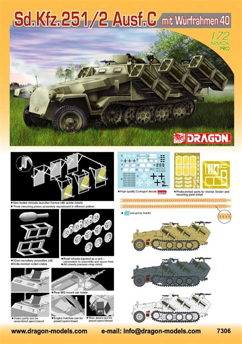 Dragon 172 Sdkfz2512 Ausfc Mit Wurfrahmen 40 Plastic Model Kit 7306